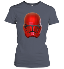 Load image into Gallery viewer, Star Wars Red Sith Trooper Helmet Head Shot Portrait Women Cotton T-Shirt