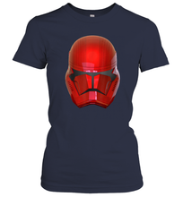 Load image into Gallery viewer, Star Wars Red Sith Trooper Helmet Head Shot Portrait Women Cotton T-Shirt