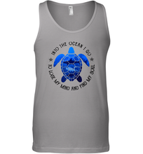 Load image into Gallery viewer, Into The Ocean I Go To Lose My Mind And Find My Soul Turtle Men Cotton Tank Top