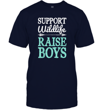 Load image into Gallery viewer, Support Wildlife Raise Boys T shirt Mom Dad Mother Parents Men Cotton T-Shirt