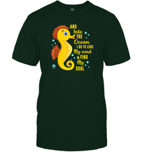 Load image into Gallery viewer, And into the ocean i go to lose my mind and find my soul Gifts Iea Men Cotton T-Shirt