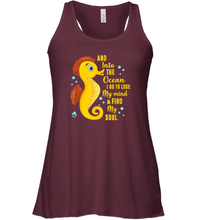 Load image into Gallery viewer, And into the ocean i go to lose my mind and find my soul Gifts Iea Women Racerback Tank