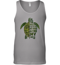 Load image into Gallery viewer, And into the ocean i go to lose my mind and find my soul tees Men Cotton Tank Top