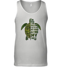 Load image into Gallery viewer, And into the ocean i go to lose my mind and find my soul tees Men Cotton Tank Top