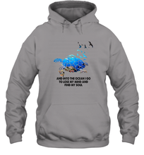 Load image into Gallery viewer, Into The Ocean I Go To Lose My Mind Turtle Lovers Gift Idea Unisex Hooded Sweatshirt