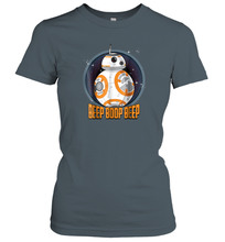 Load image into Gallery viewer, Star Wars BB 8 Beep Quote Circle Design Graphic Women Cotton T-Shirt