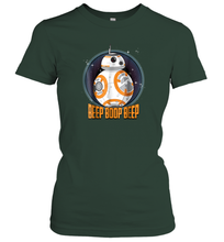 Load image into Gallery viewer, Star Wars BB 8 Beep Quote Circle Design Graphic Women Cotton T-Shirt
