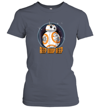 Load image into Gallery viewer, Star Wars BB 8 Beep Quote Circle Design Graphic Women Cotton T-Shirt