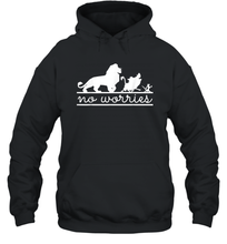 Load image into Gallery viewer, Disney Lion King No Worries Silhouette Trio Unisex Hooded Sweatshirt