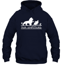Load image into Gallery viewer, Disney Lion King No Worries Silhouette Trio Unisex Hooded Sweatshirt