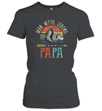 Load image into Gallery viewer, Papa Man Myth Legend T Shirt Vintage For Men Dad Father Women Cotton T-Shirt