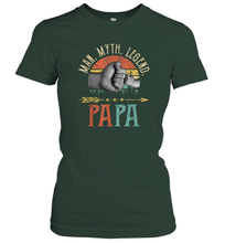 Load image into Gallery viewer, Papa Man Myth Legend T Shirt Vintage For Men Dad Father Women Cotton T-Shirt