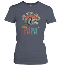 Load image into Gallery viewer, Papa Man Myth Legend T Shirt Vintage For Men Dad Father Women Cotton T-Shirt