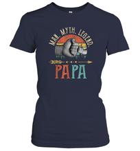 Load image into Gallery viewer, Papa Man Myth Legend T Shirt Vintage For Men Dad Father Women Cotton T-Shirt