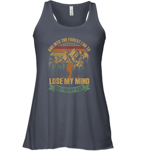 And into the forest i go hiking to lose my mind Women Racerback Tank