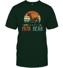 Load image into Gallery viewer, Papa bear T Shirt Vintage Daddy Wildling Father's Day Dad Men Cotton T-Shirt