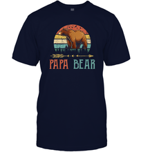 Load image into Gallery viewer, Papa bear T Shirt Vintage Daddy Wildling Father's Day Dad Men Cotton T-Shirt
