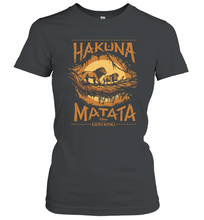 Load image into Gallery viewer, Disney The Lion King Live Action Hakuna Matata Sunset Poster Women Cotton T-Shirt