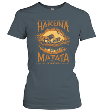 Load image into Gallery viewer, Disney The Lion King Live Action Hakuna Matata Sunset Poster Women Cotton T-Shirt