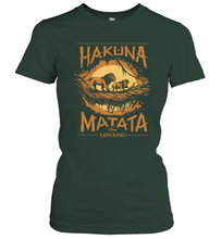 Load image into Gallery viewer, Disney The Lion King Live Action Hakuna Matata Sunset Poster Women Cotton T-Shirt