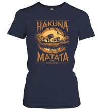 Load image into Gallery viewer, Disney The Lion King Live Action Hakuna Matata Sunset Poster Women Cotton T-Shirt