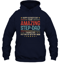 Load image into Gallery viewer, Happy Father's Day To My Amazing Step Dad Unisex Hooded Sweatshirt