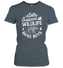 Load image into Gallery viewer, Support Wildlife Raise Boys T shirt Mom Dad Mother Women Cotton T-Shirt