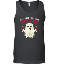 Load image into Gallery viewer, Womens Im Just Here For The Boos Funny Ghost Halloween Wine Lover Men Cotton Tank Top