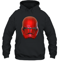 Load image into Gallery viewer, Star Wars Red Sith Trooper Helmet Head Shot Portrait Unisex Hooded Sweatshirt