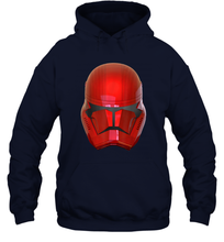 Load image into Gallery viewer, Star Wars Red Sith Trooper Helmet Head Shot Portrait Unisex Hooded Sweatshirt