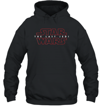 Load image into Gallery viewer, Star Wars Last Jedi Red Outline Logo Graphic Unisex Hooded Sweatshirt