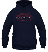 Load image into Gallery viewer, Star Wars Last Jedi Red Outline Logo Graphic Unisex Hooded Sweatshirt