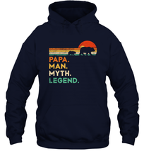 Load image into Gallery viewer, Papa Bear Man Myth Legend T Shirt Vintage For Mens Dad Father Unisex Hooded Sweatshirt