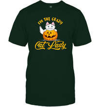 Load image into Gallery viewer, Womens Im The Crazy Cat Lady Pumpkin Halloween Costume Men Cotton T-Shirt