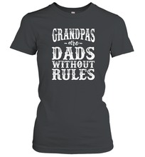 Load image into Gallery viewer, Mens Grandpas are dads without rules Women Cotton T-Shirt