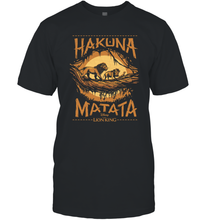 Load image into Gallery viewer, Disney The Lion King Live Action Hakuna Matata Sunset Poster Men Cotton T-Shirt