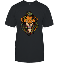 Load image into Gallery viewer, Disney Lion King Scar Pattern Fill Head Shot Portrait Men Cotton T-Shirt