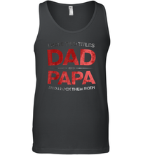Load image into Gallery viewer, I Have Two Titles Dad Men Cotton Tank Top
