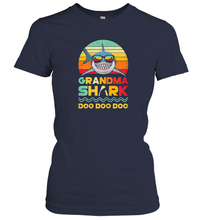 Load image into Gallery viewer, Womens Retro Vintage Grandma Shark Doo Doo Halloween Costume Women Cotton T-Shirt