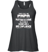 Load image into Gallery viewer, Funny Grandpa Gifts Shirts, Papa Partner In Crime Women Racerback Tank