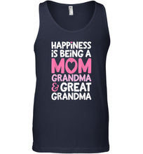 Load image into Gallery viewer, Happiness Is Being A Mom Grandma And Great Grandma Mother Men Cotton Tank Top