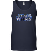 Load image into Gallery viewer, Star Wars Logo Millennium Falcon and Death Star Men Cotton Tank Top