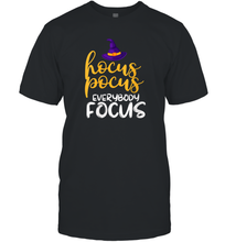 Load image into Gallery viewer, Womens Funny Teacher Hocus Pocus Everybody Focus Halloween Men Cotton T-Shirt