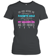 Load image into Gallery viewer, My Grandkids Are My Favorite Shirt  Funny Grandma Gift Women Cotton T-Shirt