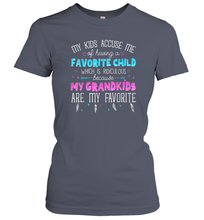 Load image into Gallery viewer, My Grandkids Are My Favorite Shirt  Funny Grandma Gift Women Cotton T-Shirt