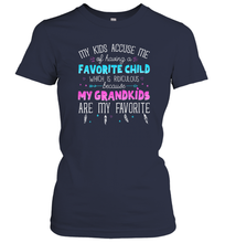 Load image into Gallery viewer, My Grandkids Are My Favorite Shirt  Funny Grandma Gift Women Cotton T-Shirt