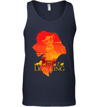 Load image into Gallery viewer, Disney Lion King Simba Silhouette Fill Sunset Poster Men Cotton Tank Top