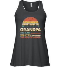 Load image into Gallery viewer, Mens Grandpa The Man The Myth The Bad Influence Women Racerback Tank