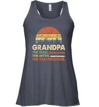 Load image into Gallery viewer, Mens Grandpa The Man The Myth The Bad Influence Women Racerback Tank