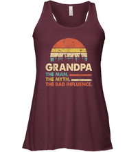 Load image into Gallery viewer, Mens Grandpa The Man The Myth The Bad Influence Women Racerback Tank